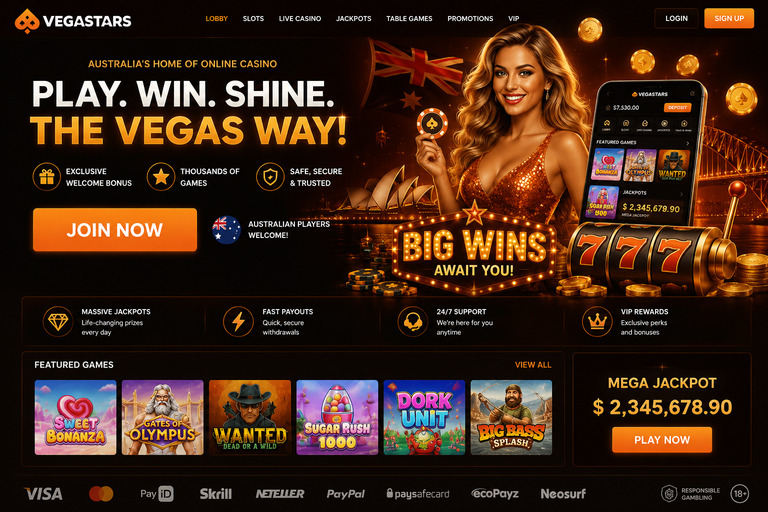 Vegastars Online Casino